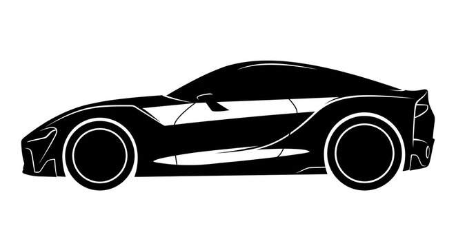 black sport car