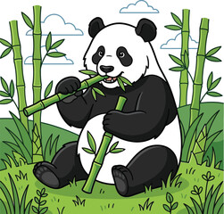 panda eating bamboo © YouTube