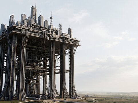 Skyline Standing on Cable Stilts