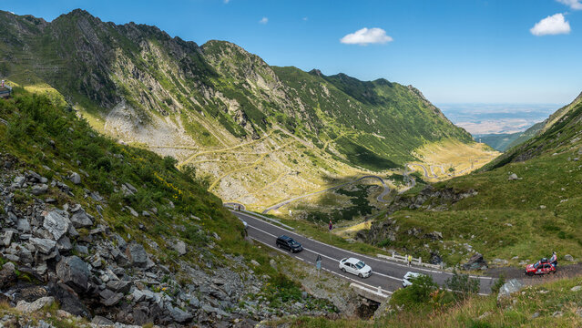 Scenic Mountain Valley View In Transfagarasan Fagaras Mountains