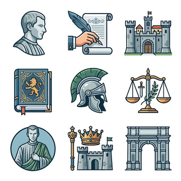 Niccolo Machiavelli Portrait, Renaissance Italian Diplomat and Political Philosopher, Vector Illustration of the Author of The Prince, Classical Historical Figure Graphic