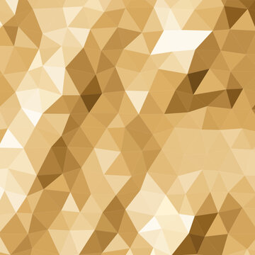 Fondo abstracto de facetas de cristal low poly dorado