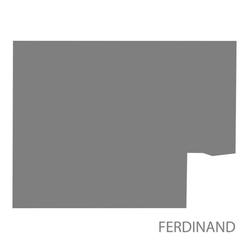 Ferdinand City Map, Idaho, USA