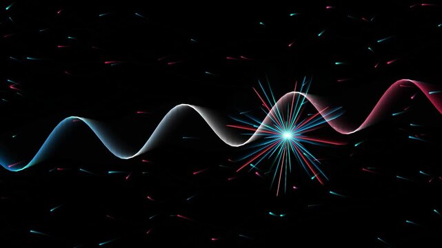 Colorful Digital Wave Explosion With Seamless Motion Loop 4K