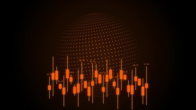 Digital Stock Market Price Chart Seamless Motion Loop 4K