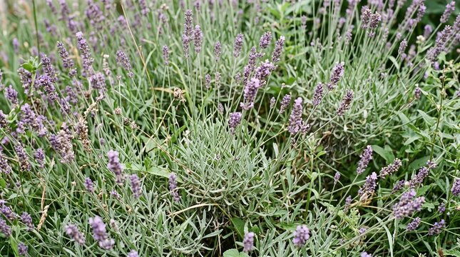 Wild lupine flowers bloom among lush green foliage in a natural outdoor setting during a bright sunny day