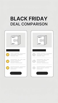 Animated Black Friday Deal Comparison Showing How to Choose the Best Offer.