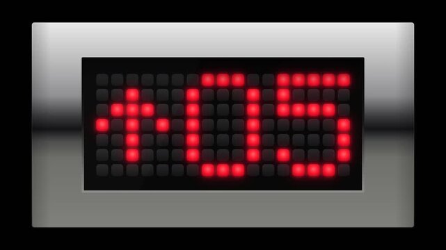 close up of elevator display showing lift moving up to the fifth floor red led