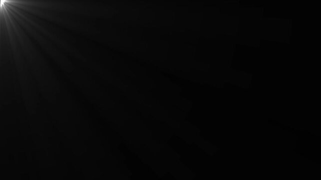 Abstract white light rays overlay effect, cinematic glowing beam background, for motion and, visual transitions