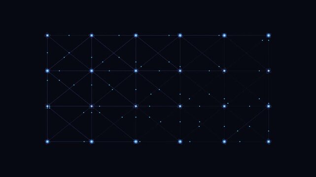 Quantum computing qubit entanglement circuit matrix with glowing superposition state phase pulses.