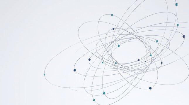 Abstract network connection digital technology background with lines and dots