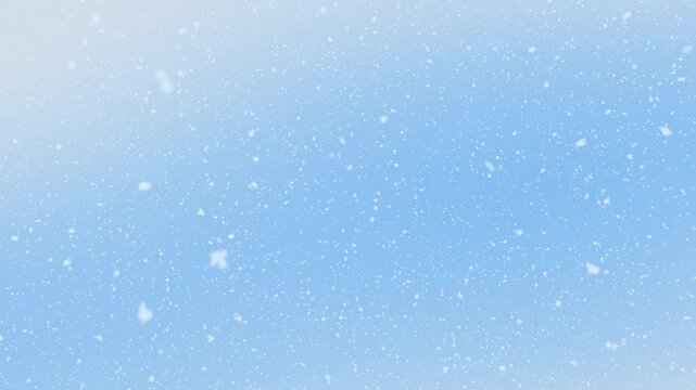 Falling snow flakes winter background. 4K seamless looping Christmas background	

