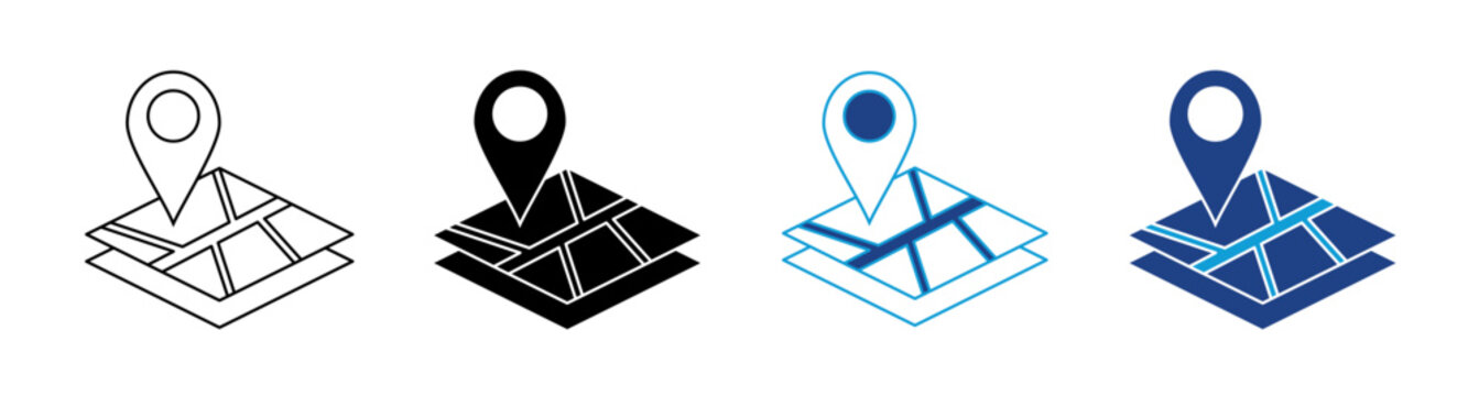 Map Icon Set Multiple Style