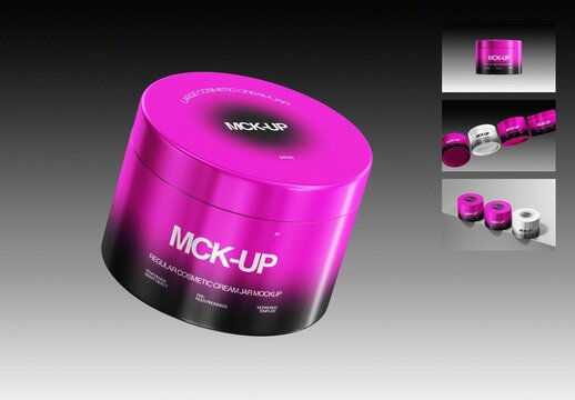 Regular Cosmetic Cream Jar Mockup