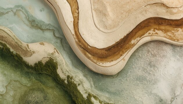 Abstract Earth Textures: An aerial perspective reveals the stunning, organic patterns of desert terrain.