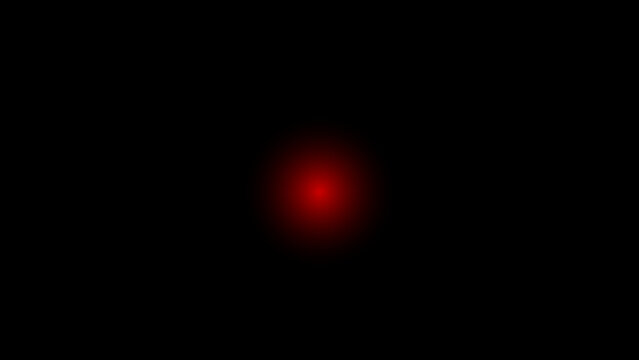 Abstract deep red glowing circular light point centered in a dark minimalist void symbolizing mystery and focus for modern creative digital background