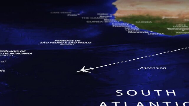 Flight From Riyadh SAUDI ARABIA to Asuncion PARAGUAY with flag pins