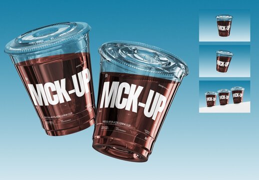 Regular Clear Plastic Drink Cup Mockup V1