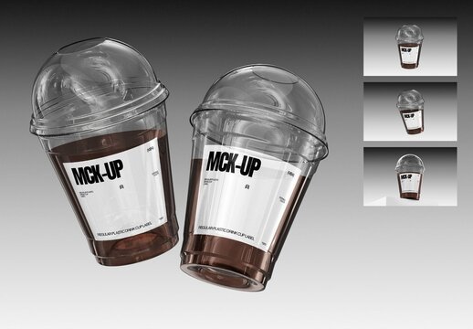 Regular Clear Plastic Drink Cup Mockup V3