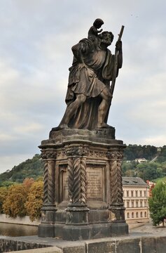 Praga - Statua di San Cristoforo di Licia, opera di Emanuel Max del 1857