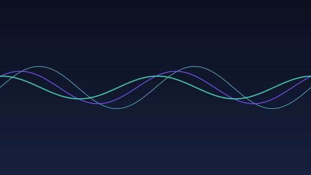 Noise resolving into a clean sine wave, seamless loop