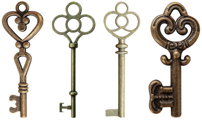 Collection set retro golden key © Ratchapon