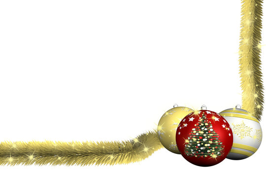 Natale. Decorazione natalizia, palline dell'albero di Natale. Decorazione natalizia su sfondo trasparente. Merry Christmas.