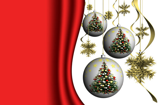 Natale. Decorazione natalizia, palline dell'albero di Natale. Decorazione natalizia su sfondo trasparente. Merry Christmas.