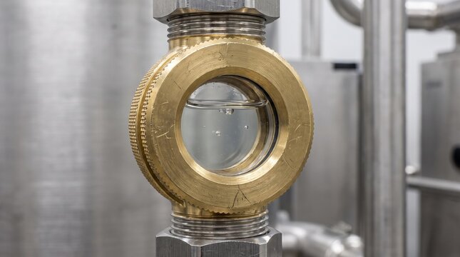 Industrial Sight Glass Fluid Level Indicator, Pipeline Inspection Flow Glass