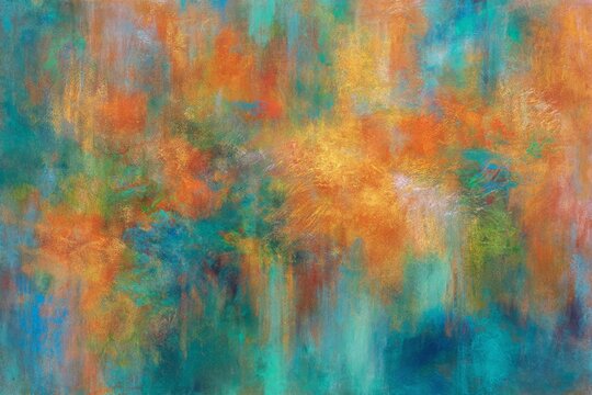 Whimsical and otherworldly painting ideal for creative projects.