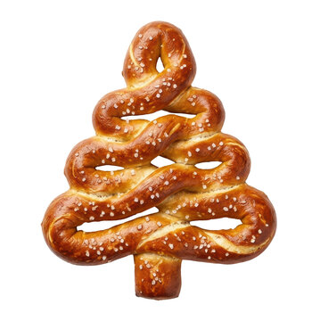 Delicious pretzel Christmas tree with coarse salt sprinkles offers a festive and unique holiday snack perfect for seasonal celebrations.