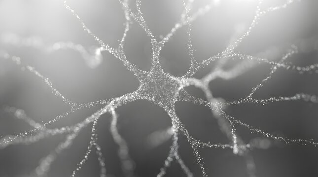 Digital neuron cell structure representing brain activity and neural network