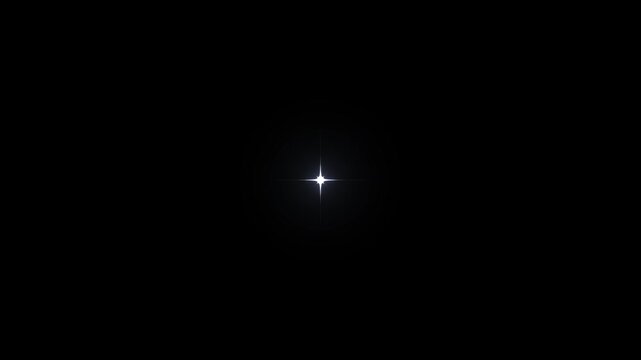 4k Sparkling stars light animation. flat, vector, doodles style stars blinking, magic trail sparkling glitter star, shimmering particle twinkle effect, twinkling star, vector glowing star light effect