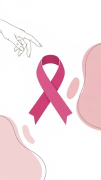 Empowering Global Breast Cancer Awareness A Symbol of Hope and Unity, featuring the iconic Pink Ribbon for Support and Early Detection Efforts Worldwide