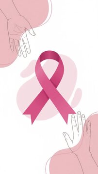 A powerful symbol of health and unity, this pink ribbon artwork champions critical breast cancer Awareness, inspiring hope and encouraging early detection