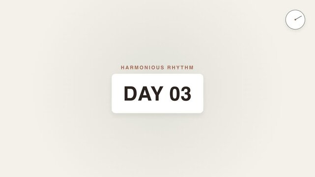 Minimalist daily countdown badge design for social media video stories and challenge tracker graphic template