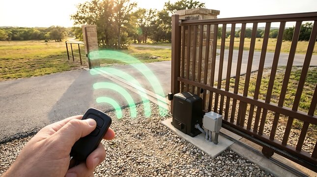 Wireless Remote Control Key Fob Opening Automatic Motorized Sliding Gate