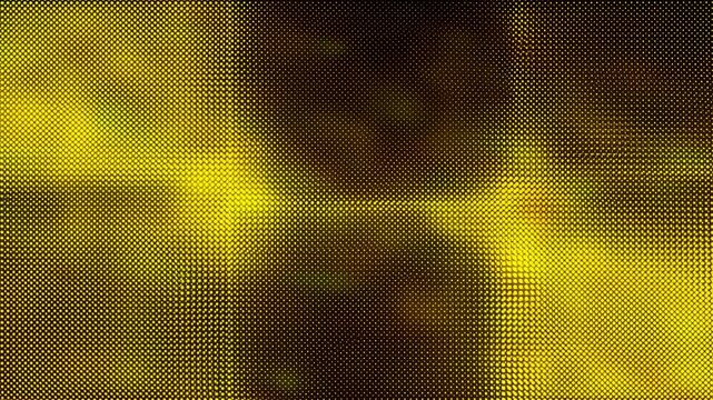 Yellow halftone light blocks shift across a dark digital texture. Technology presentation, motion graphics composition, and website hero.
