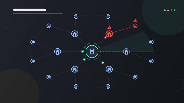 Supply chain risk spreading through vendor network animation