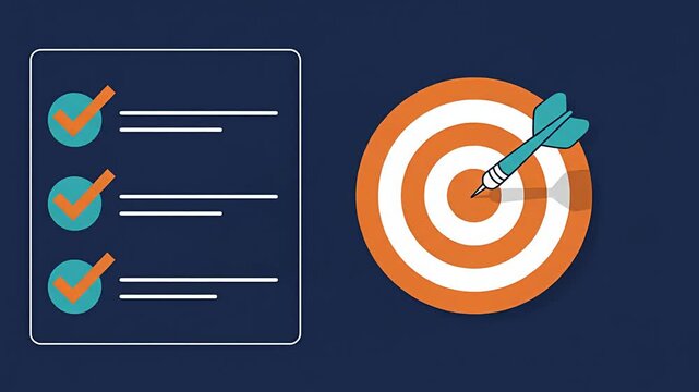 Strategic Business Planning and Goal Setting Animation for January 2027 featuring Performance Charts and Targets.