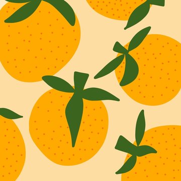 seamless pattern with oranges