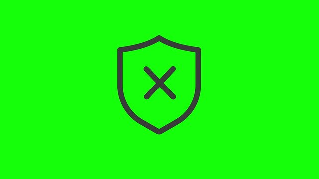 Digital graphic of a gray outline shield with a green checkmark, symbolizing security