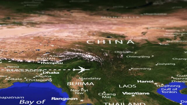 Flight From Riyadh SAUDI ARABIA to Taipei CITY Taiwan with flag pins