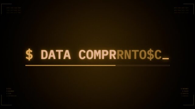 Data compression terminal console animation seamless loop