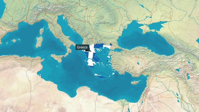 Animated Map of Greece