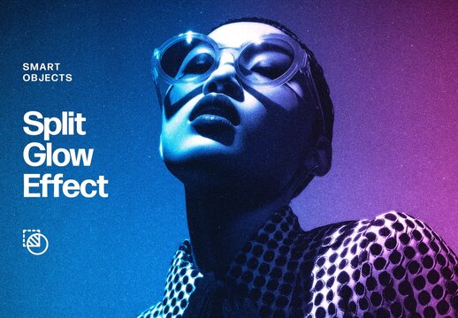 Split Glow Effect For Poster And Social Media Design