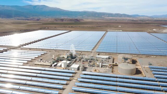 Andasol solar thermal power plant aerial view