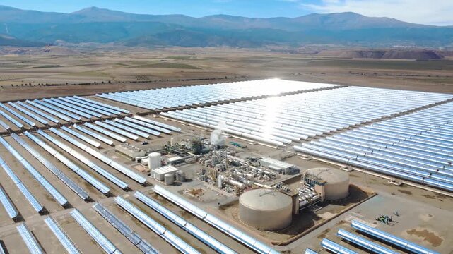 Andasol solar thermal power plant generating renewable energy