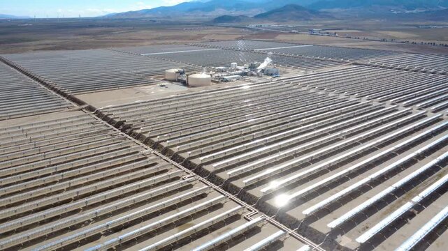 Andasol solar thermal power plant aerial view