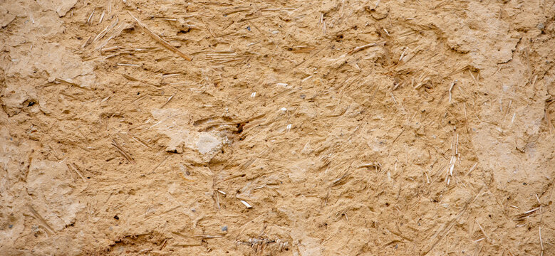 rough straw clay wall texture surface background